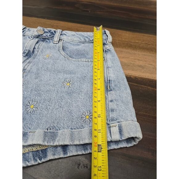 Pacsun Boho Summer Mom Short High Waist Floral Light Wash Denim Spring Size 27 - Picture 5 of 8